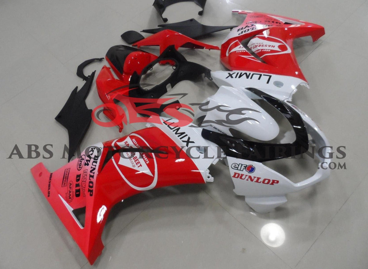 Fairing kit for a Kawasaki Ninja 250R (2008-2013) Red, White & Black LUMIX