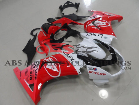 Fairing kit for a Kawasaki Ninja 250R (2008-2013) Red, White & Black LUMIX