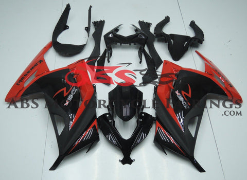 Fairing kit for a Kawasaki Ninja 300 ZX3R (2013-2017) Black & Red