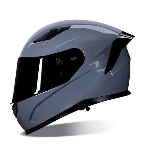 Nardo Gray HNJ Motorcycle Helmet with Clear Visor