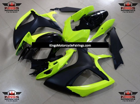 Suzuki GSXR750 (2006-2007) Neon Yellow, Matte Black & Gloss Black Fairings