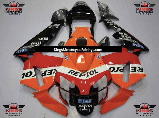 Honda CBR600RR (2003-2004) Red, Orange, Black & White Repsol Fairings