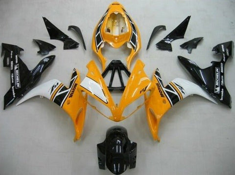 Yamaha YZF-R1 (2004-2006) Yellow, White & Black Fairings