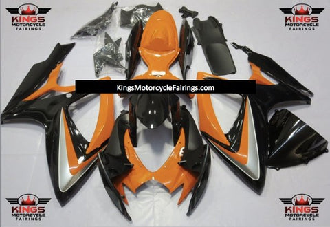 Suzuki GSXR750 (2006-2007) Orange, Black & Silver Fairings