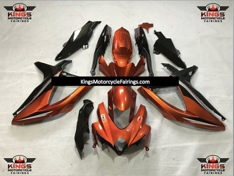 Suzuki GSXR600 (2008-2010) Orange, Black & Silver Fairings