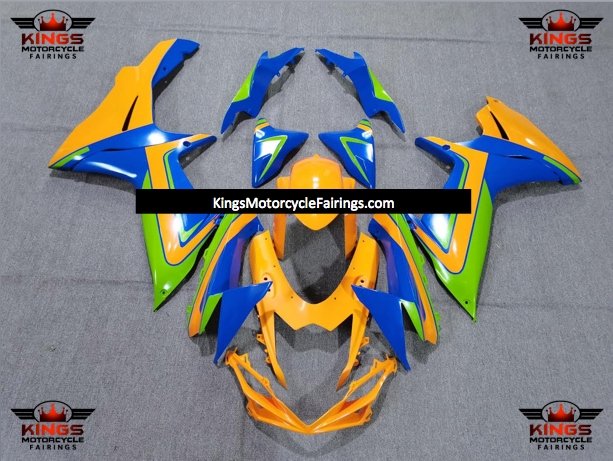 Suzuki GSXR750 (2011-2023) Orange, Blue & Green Fairings