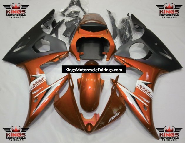 Yamaha YZF-R6 (2003-2004) Orange, Matte Black, White & Silver Fairings