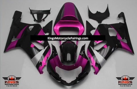 Suzuki GSXR750 (2000-2003) Pink, Black & Silver Fairings