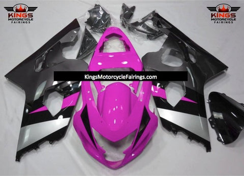 Suzuki GSXR750 (2004-2005) Pink, Gray, Black & Silver Fairings