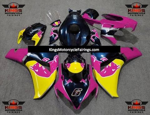 Honda CBR1000RR (2008-2011) Pink, Yellow & Blue Bull Fairings