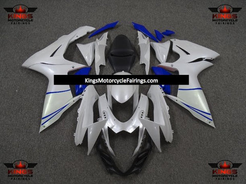 Suzuki GSXR750 (2011-2023) Pearl White & Blue Fairings