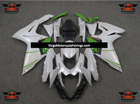 Suzuki GSXR750 (2011-2023) Pearl White & Green Fairings