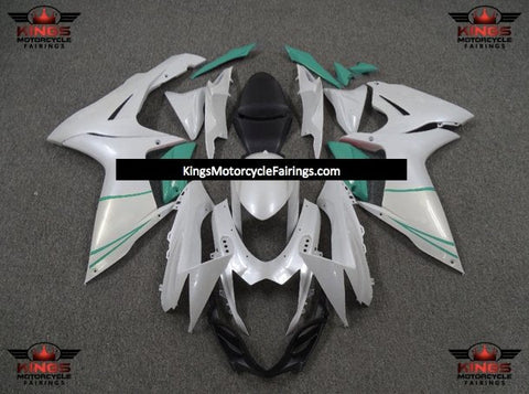 Suzuki GSXR750 (2011-2023) Pearl White & Mint Green Fairings