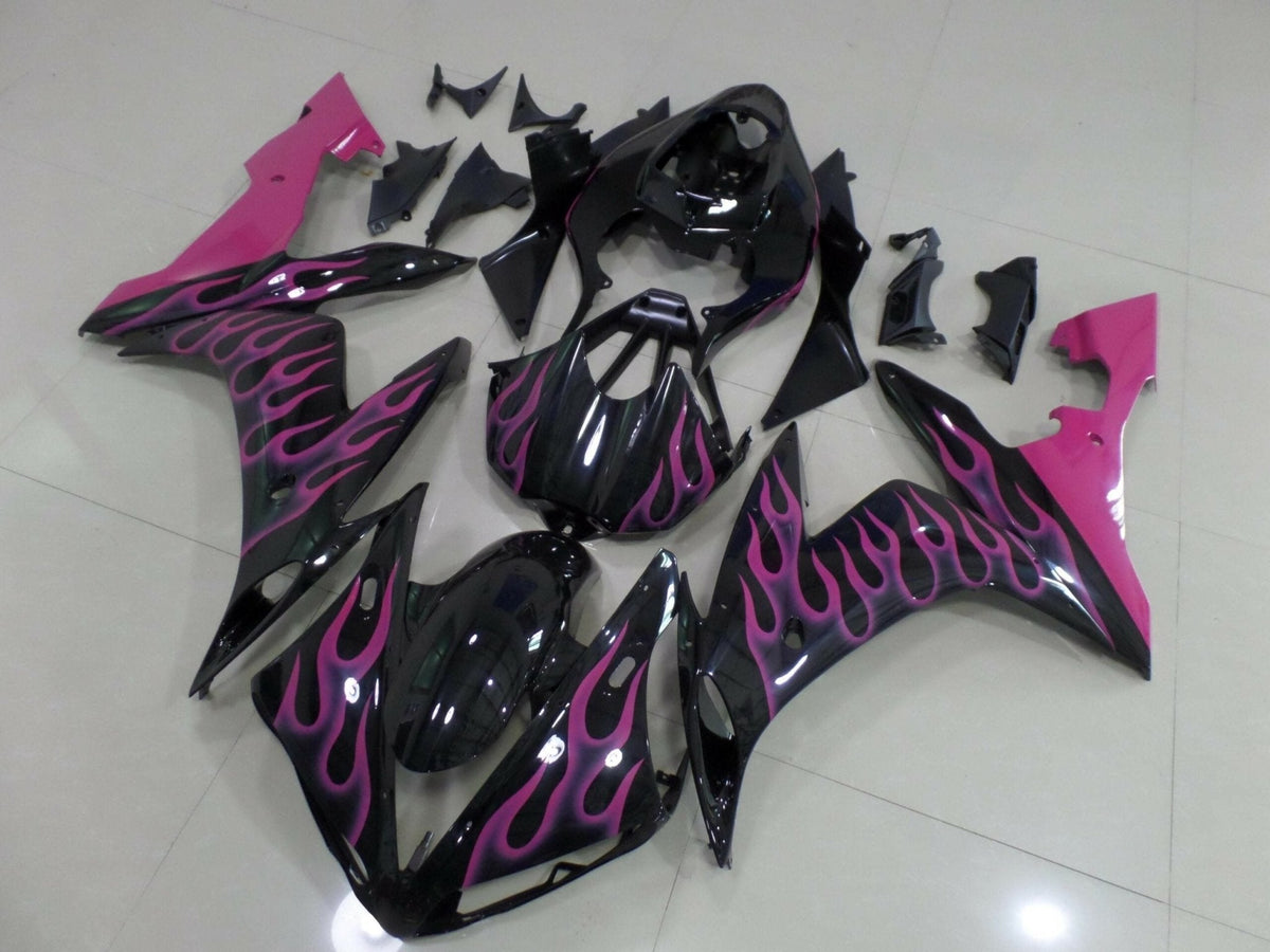 Yamaha YZF-R1 (2004-2006) Black & Pink Flame Fairings