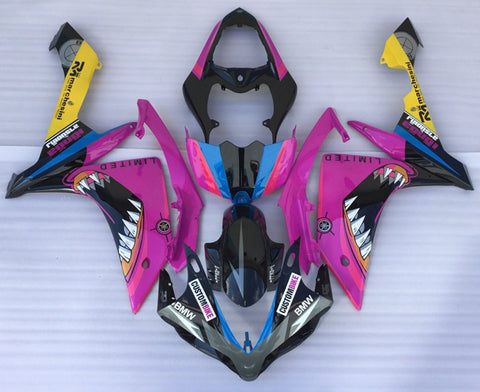 Yamaha YZF-R1 (2007-2008) Black & Pink Shark Teeth Fairings