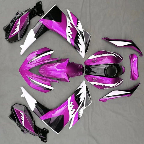 Yamaha YZF-R3 (2015-2018) Pink, Black & White Shark Teeth Fairings