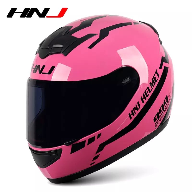 Pink & Black Warrior 999 HNJ Motorcycle Helmet