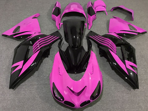 Fairing kit for a Kawasaki Ninja ZX14R (2006-2011) Pink & Black