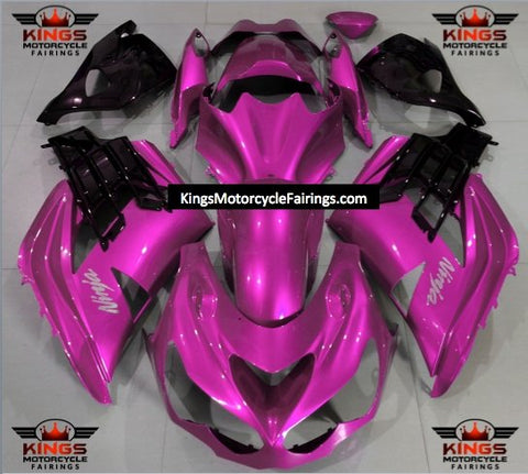 Fairing kit for a Kawasaki Ninja ZX14R (2012-2021) Pink & Black