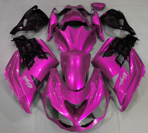 Fairing kit for a Kawasaki Ninja ZX14R (2012-2021) Pink & Black