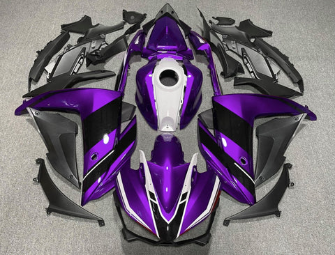 Yamaha YZF-R3 (2015-2018) Purple, Black & White Fairings