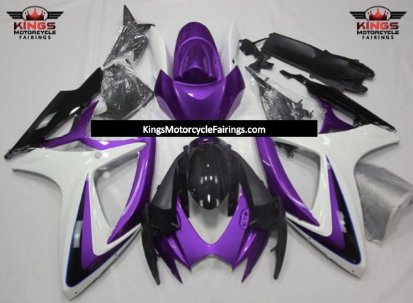 Suzuki GSXR750 (2006-2007) Purple, White & Black Fairings