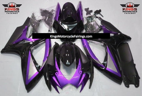 Suzuki GSXR750 (2006-2007) Purple, Black & Silver Fairings