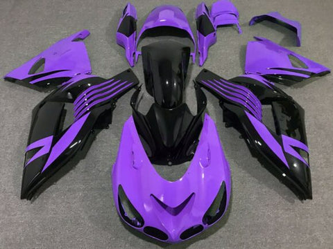 Fairing kit for a Kawasaki Ninja ZX14R (2006-2011) Purple & Black