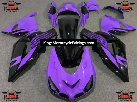 Fairing kit for a Kawasaki Ninja ZX14R (2006-2011) Purple & Black