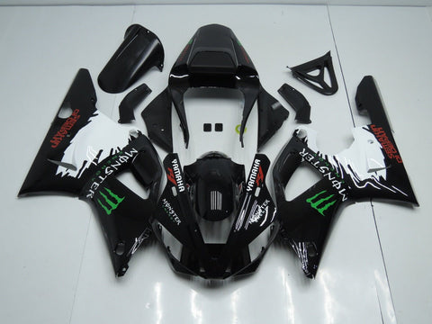 Yamaha YZF-R1 (2000-2001) Black & White Monster Energy Fairings