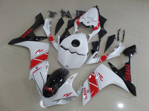 Yamaha YZF-R1 (2007-2008) White, Red & Black Fairings