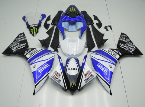 Yamaha YZF-R1 (2012-2014) White, Blue, Black & Silver Yamalube Fairings