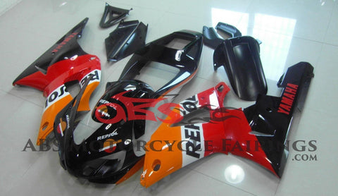 Yamaha YZF-R1 (1998-1999) Black, Orange & Red Repsol Fairings