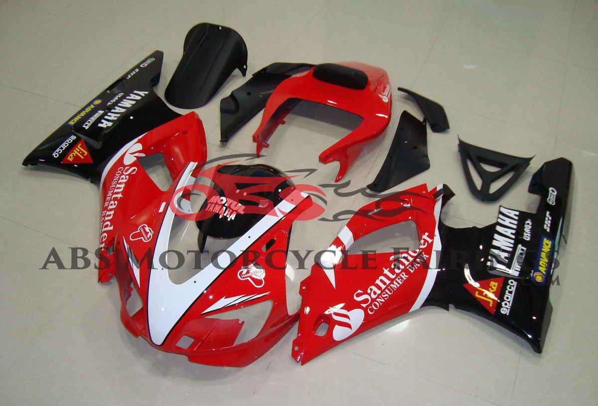 Yamaha YZF-R1 (1998-1999) Red, Black & White Santander Fairings