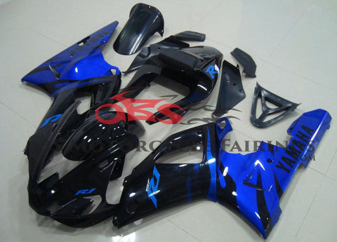 Yamaha YZF-R1 (2000-2001) Black & Blue Flame Fairings