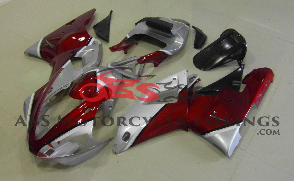 Yamaha YZF-R1 (2000-2001) Candy Apple Red & Silver Fairings