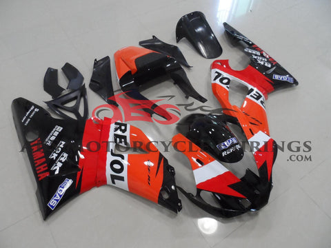 Yamaha YZF-R1 (2000-2001) Orange, Red & Black Repsol Fairings