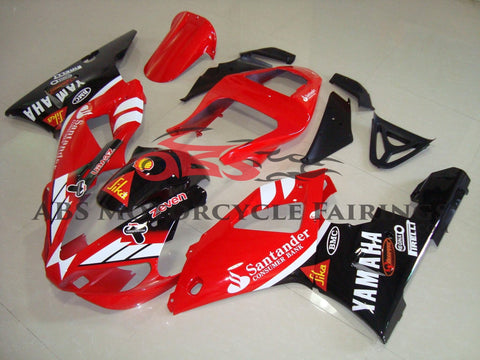 Yamaha YZF-R1 (2000-2001) Red, Black & White Santander Fairings