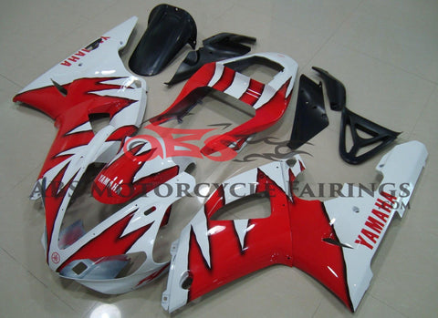 Yamaha YZF-R1 (2000-2001) White & Red Tribal Fairings