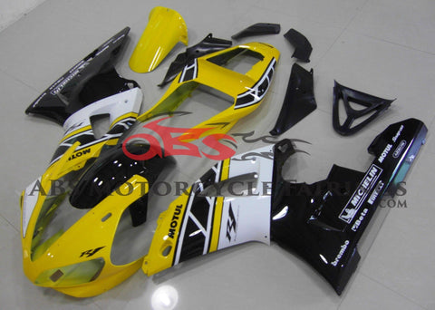 Yamaha YZF-R1 (2000-2001) Yellow, Black and White Fairings