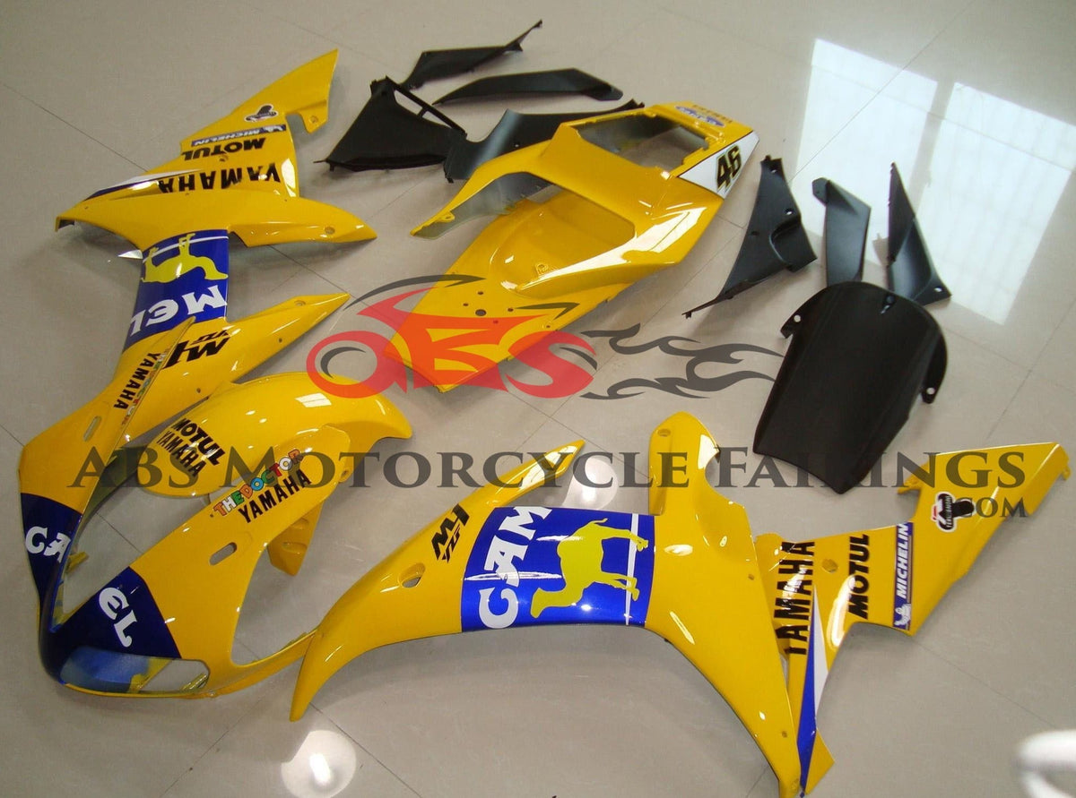 Yamaha YZF-R1 (2002-2003) Yellow & Blue Camel #46 Fairings