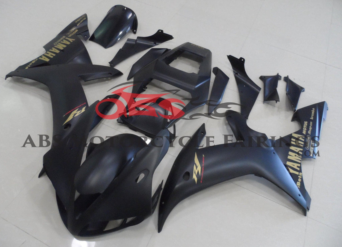 Yamaha YZF-R1 (2002-2003) Matte Black & Gold Fairings