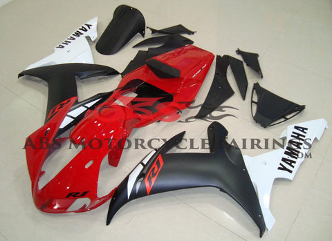 Yamaha YZF-R1 (2002-2003) Red, Matte Black & White Fairings