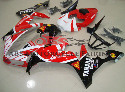 Yamaha YZF-R1 (2004-2006) White, Red & Black Santander Fairings