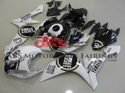 Yamaha YZF-R1 (2007-2008) White, Black & Gold Lucky Strike Fairings