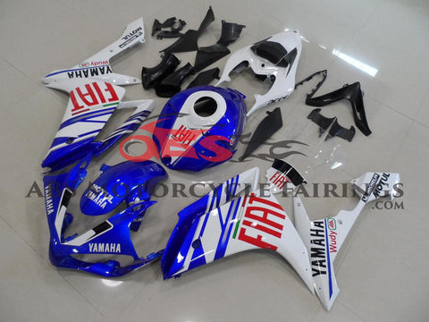 Yamaha YZF-R1 (2007-2008) White, Blue & Red FIAT Fairings