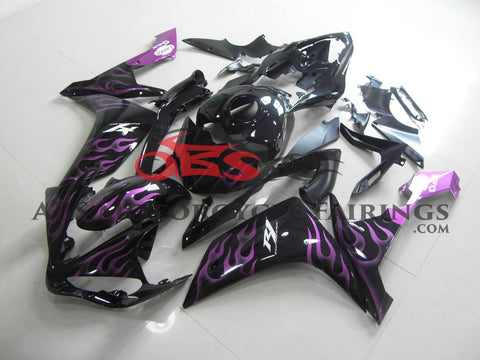 Yamaha YZF-R1 (2007-2008) Black & Purple Flame Fairings