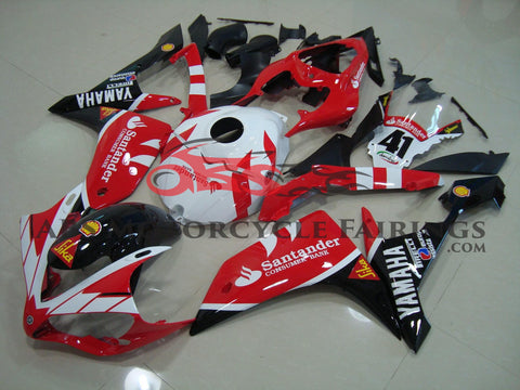 Yamaha YZF-R1 (2007-2008) Red, White & Black Santander #41 Fairings