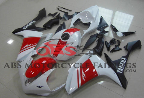 Yamaha YZF-R1 (2007-2008) White, Black & Red Stripe Fairings