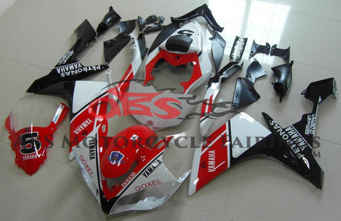 Yamaha YZF-R1 (2007-2008) Red, White & Black #5 Fairings